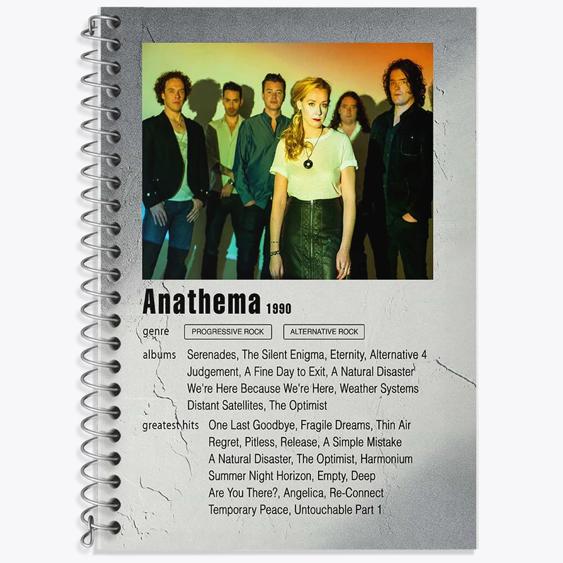 دفتر نت موسیقی 50 برگ خندالو طرح آناتما (Anathema)   کد F11240