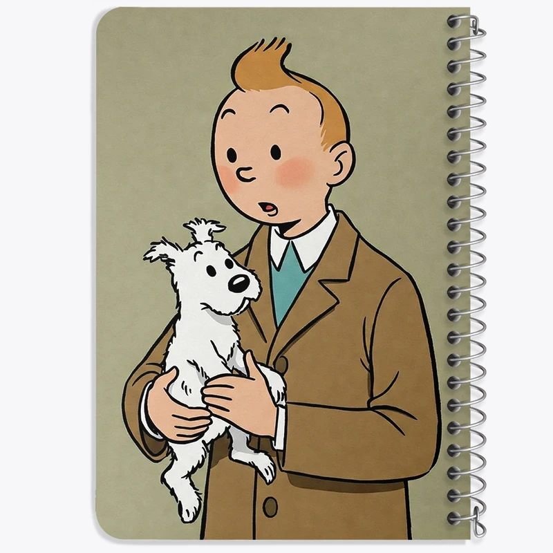دفتر یادداشت 50 برگ خندالو طرح تن تن (Tintin) کد 38214