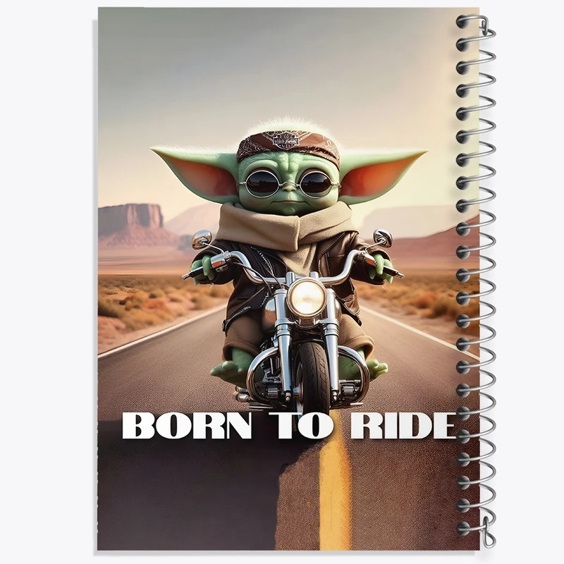 دفتر ژورنال نویسی 50 برگ خندالو مدل نقطه ای طرح بیبی یودا کد F4429