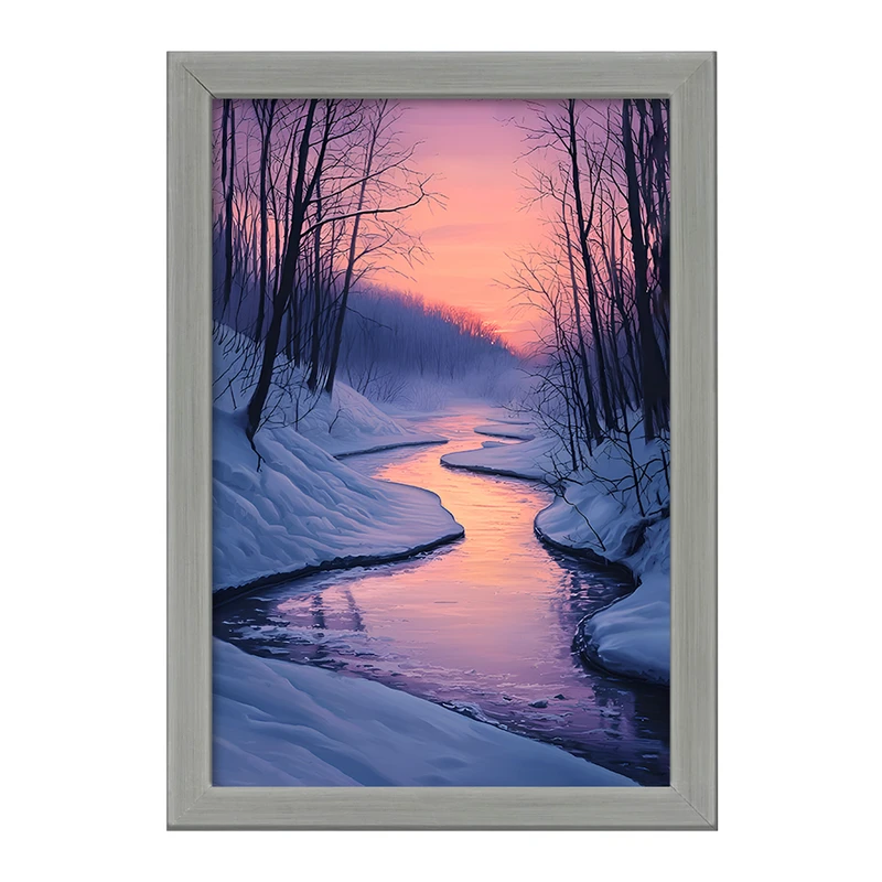 تابلو خندالو طرح منظره زمستانی کد F11650