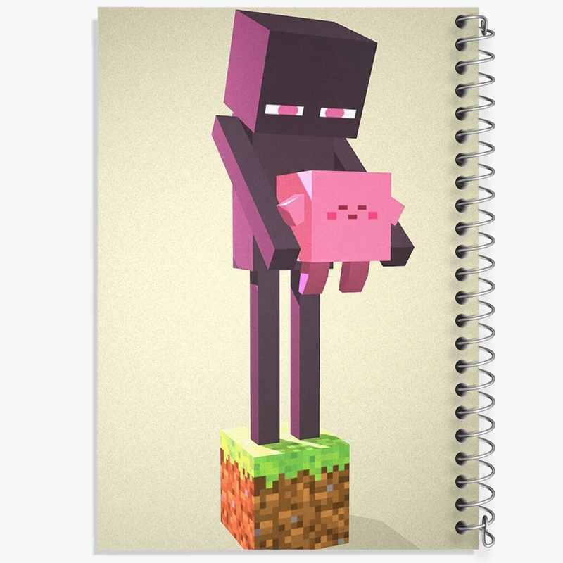 دفتر طراحی 50 برگ خندالو طرح ماینکرافت (Minecraft) کد F282