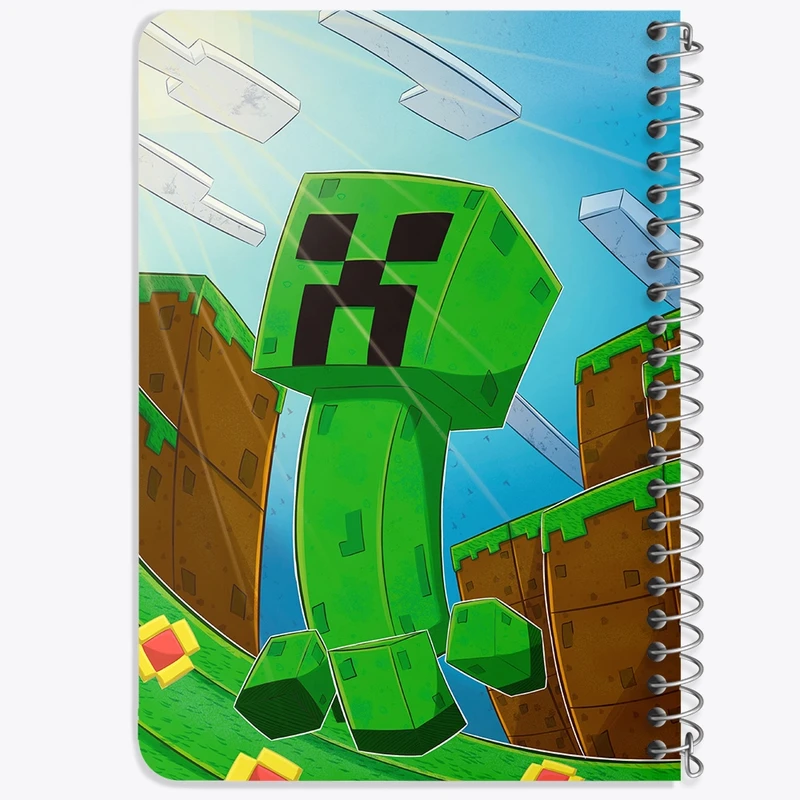 دفتر یادداشت 50 برگ خندالو طرح بازی ماینکرافت (Minecraft) کد 37010