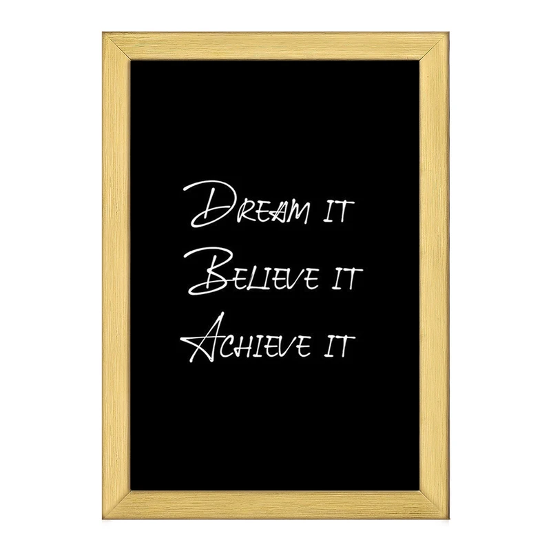 تابلو خندالو طرح Dream It Believe It Achieve It کد F1215