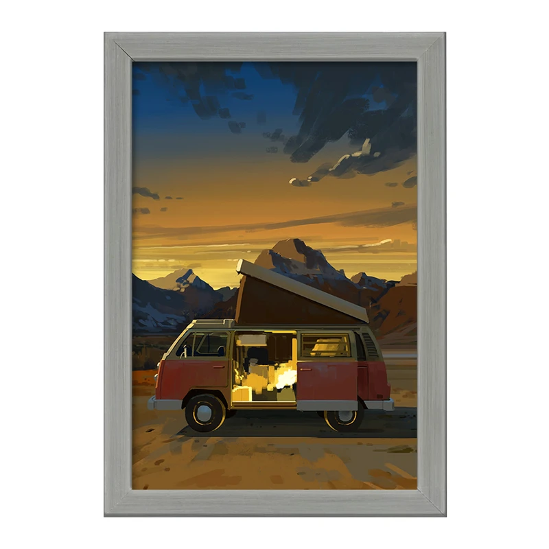 تابلو خندالو طرح کمپینگ (Camping) کد F528