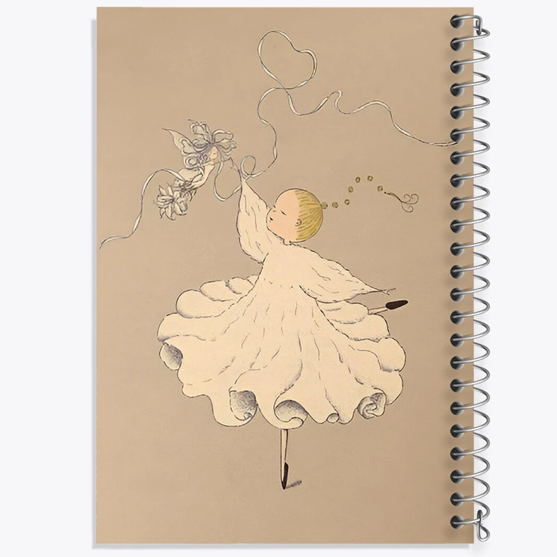 دفتر مشق 50 برگ خندالو طرح باله  دختر کوچولو کد N8476