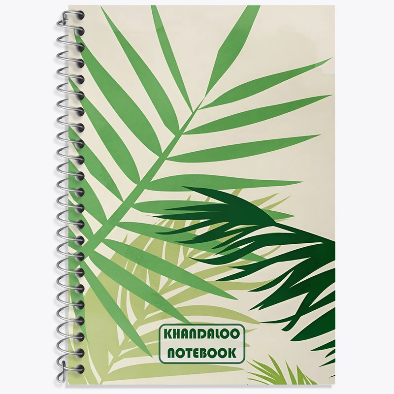 دفتر زبان 50 برگ خندالو مدل دو خط طرح برگ سوزنی کد N8638