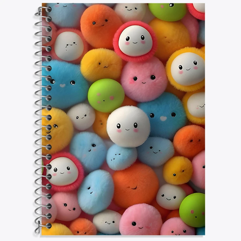 دفتر زبان دوخط 50 برگ خندالو طرح ایموجی کیوت کد F4218