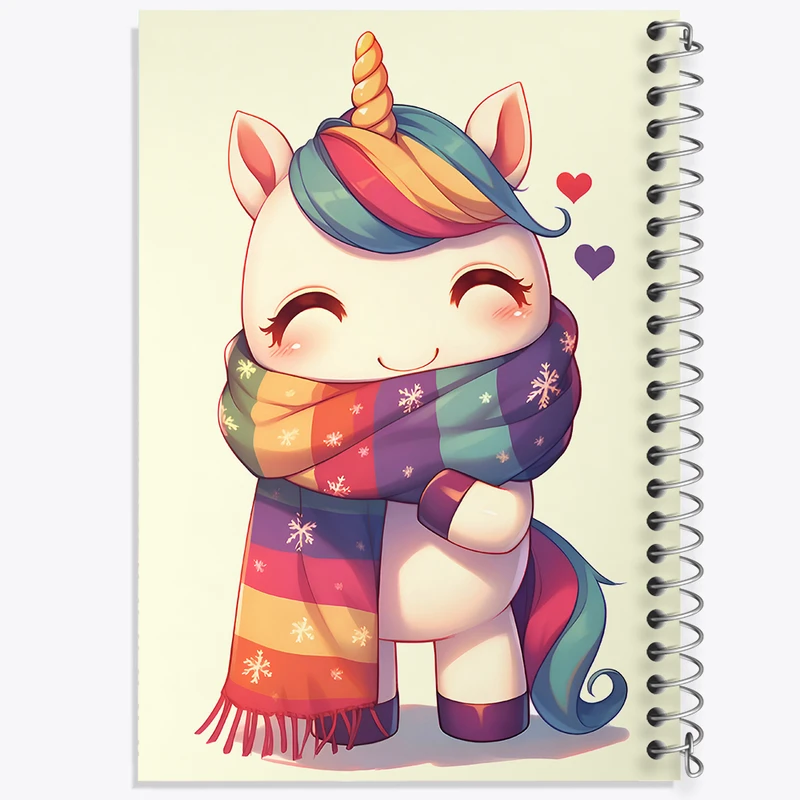 دفتر مشق 100 برگ خندالو طرح اسب تک شاخ کد F9368