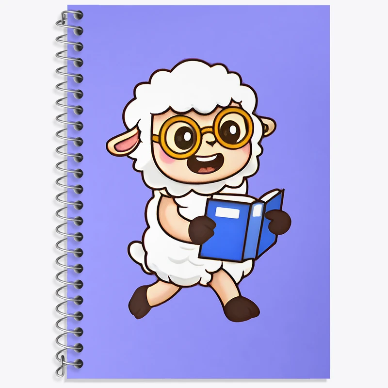 دفتر زبان دوخط 50 برگ خندالو طرح گوسفند درس خون کد N6762