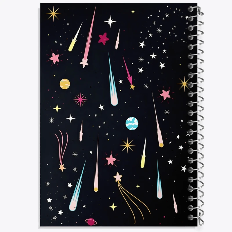 دفتر شطرنجی 50 برگ خندالو طرح فضایی کد N6786