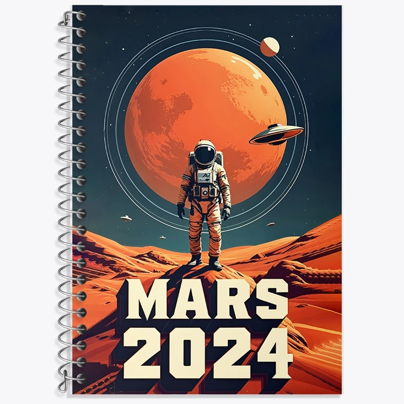 دفتر زبان 50 برگ خندالو مدل سه خط طرح فضانورد کد F10086