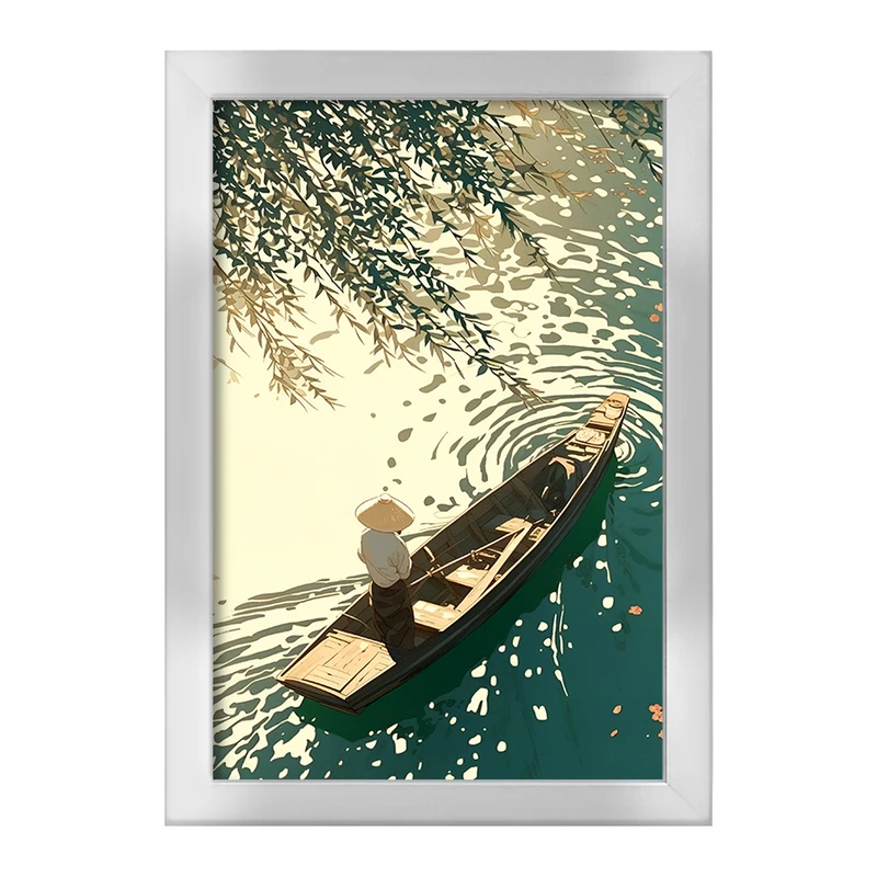 تابلو خندالو طرح قایقران و برکه کد F10972