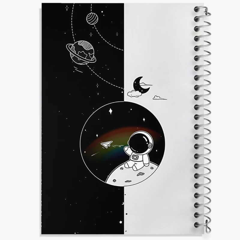 دفتر مشق 50 برگ خندالو طرح فضانورد کد F3788