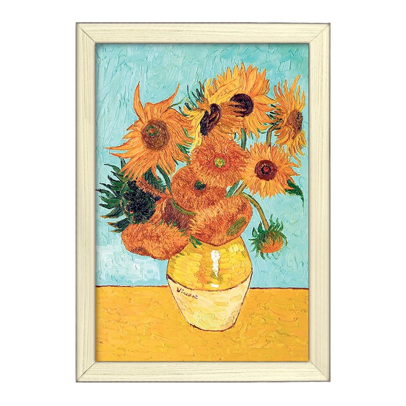 تابلو خندالو طرح گل های آفتابگردان ونگوگ  کد 3730
