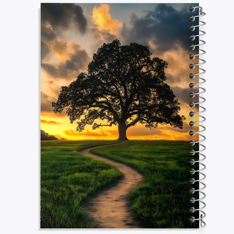 دفتر مشق 50 برگ خندالو طرح تک درخت کد F12762