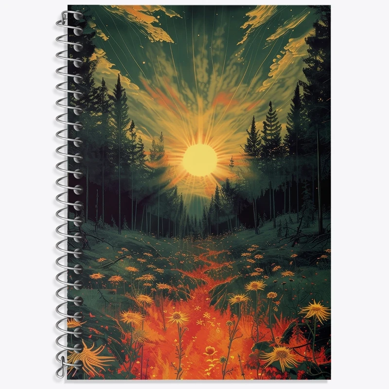 دفتر لغت 50 برگ خندالو طرح منظره غروب کد F3055