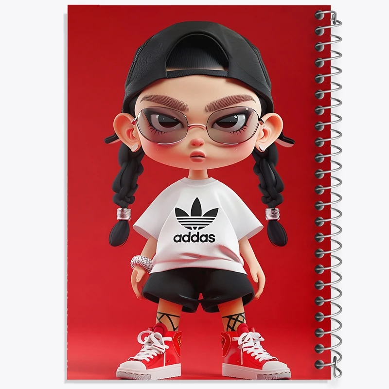 دفتر شطرنجی 50 برگ خندالو طرح دخترانه کد F4041