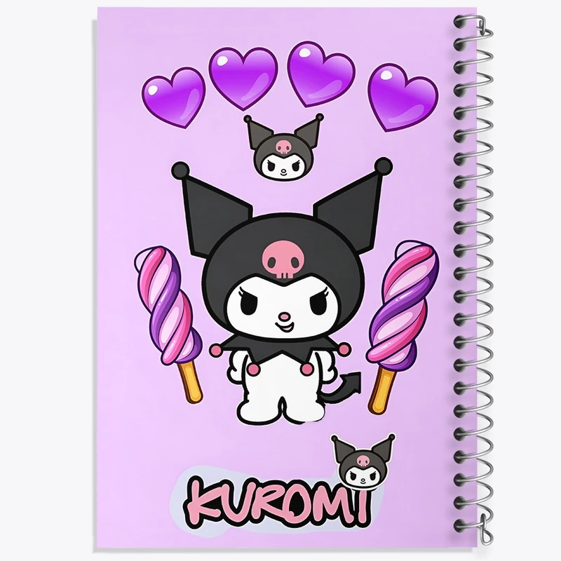 دفتر طراحی 50 برگ خندالو طرح کرومی (Kuromi) کد N4213