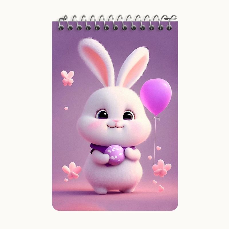 دفتر یادداشت 50 برگ خندالو طرح خرگوش بامزه کد F5756