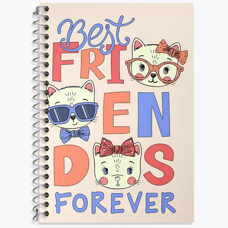 دفتر زبان دوخط 50 برگ خندالو طرح Best Friendos Forever کد N6934