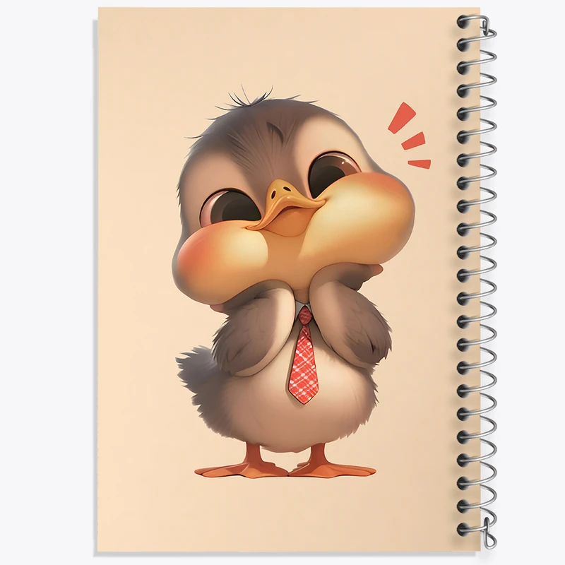 دفتر مشق 100 برگ خندالو طرح جوجه اردک بامزه کد N6502