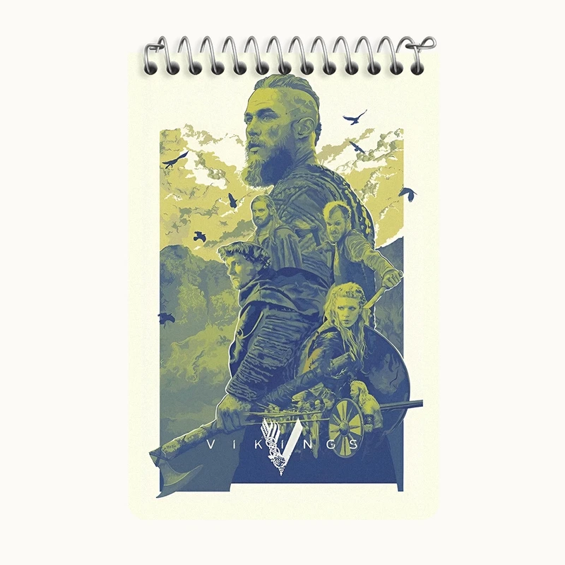 دفتر یادداشت 50 برگ خندالو طرح وایکینگ ها (Vikings) کد F13620