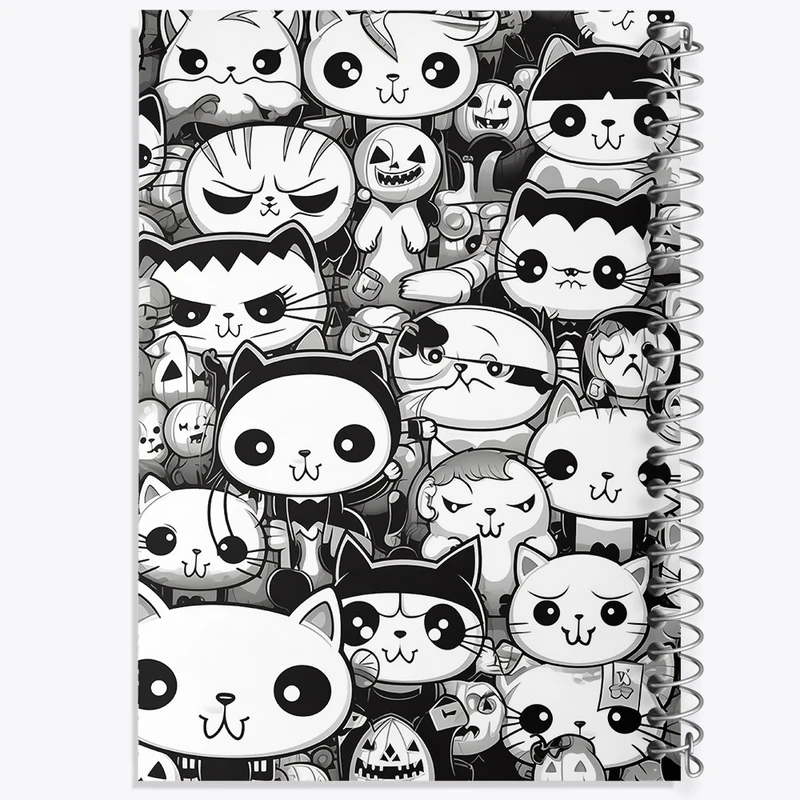 دفتر طراحی 50 برگ خندالو طرح گربه (Cat) کد N473