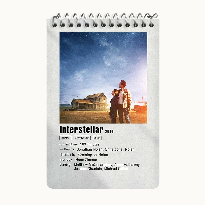 دفتر یادداشت 50 برگ خندالو طرح میان ستاره ای (Interstellar) کد F11303