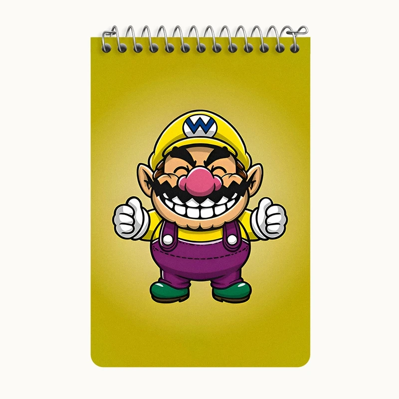 دفتر یادداشت 50 برگ خندالو طرح واریو سوپر ماریو (Super Mario) کد F9430