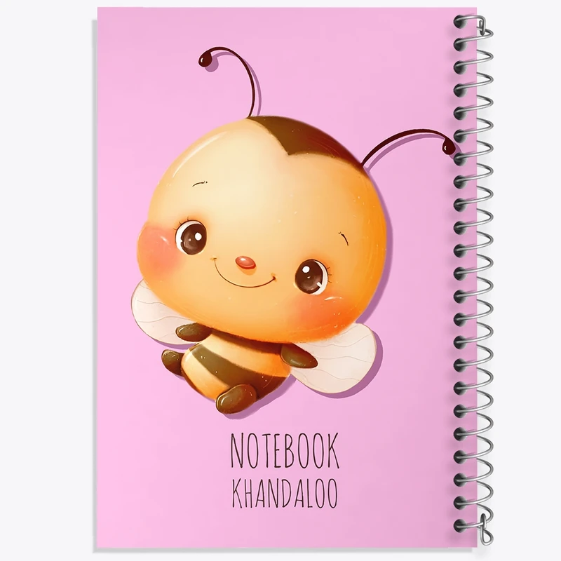 دفتر شطرنجی 50 برگ خندالو طرح زنبور بامزه کد N7782