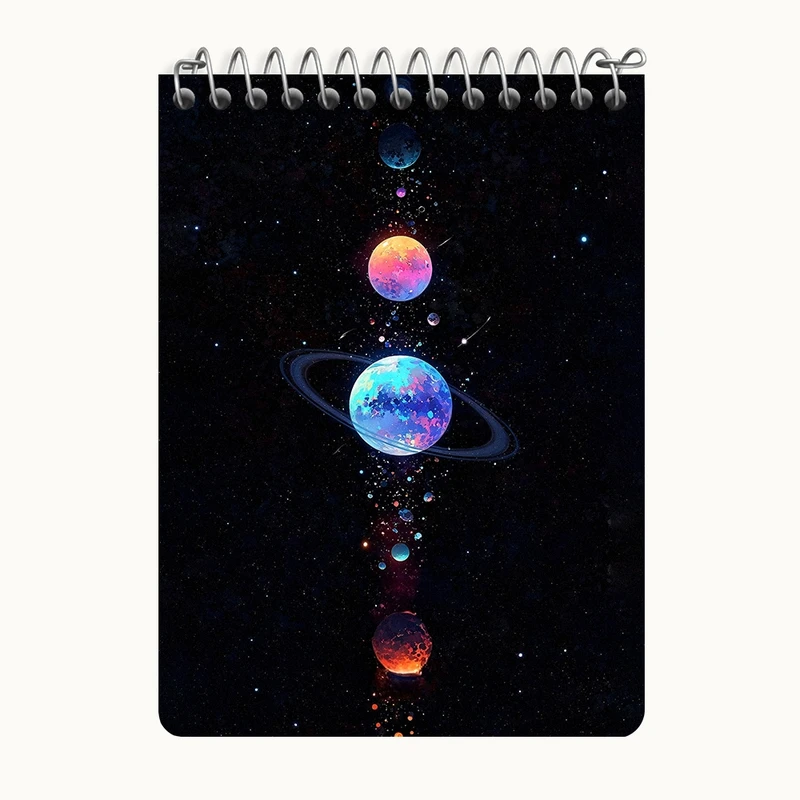 دفتر یادداشت 50 برگ خندالو طرح فضایی کد N7697