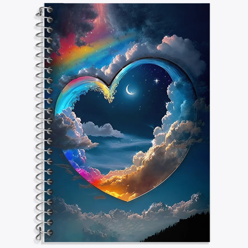 دفتر زبان دوخط 50 برگ خندالو طرح آسمان شب کد F12678