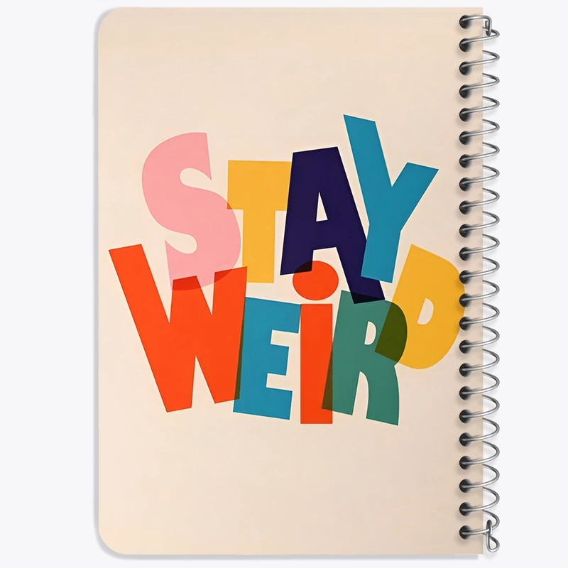 دفتر یادداشت 50 برگ خندالو طرح Stay Weird کد F9754