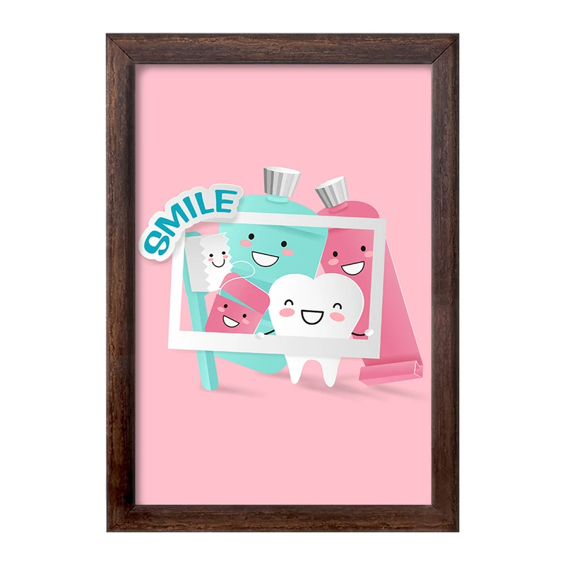 تابلو خندالو طرح دندان و دندان پزشکی کودکانه کد 36721