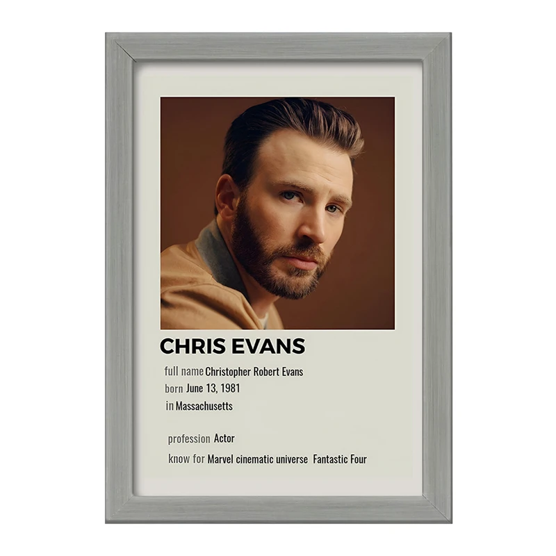 تابلو خندالو طرح کریس ایوانز (Chris Evans) کد F13158
