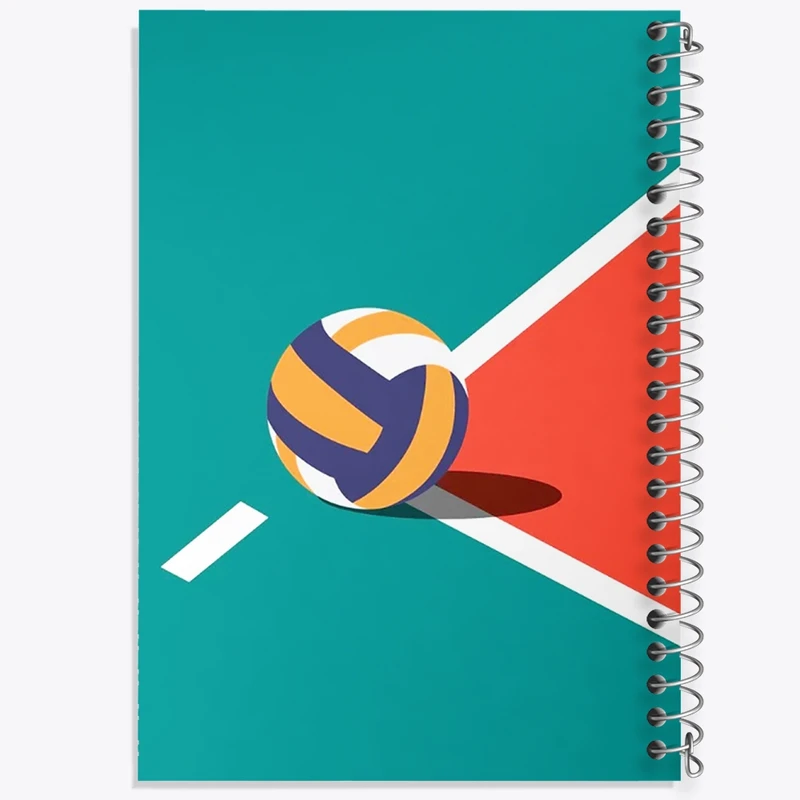 دفتر طراحی 50 برگ خندالو طرح والیبال Volleyball کد 26432