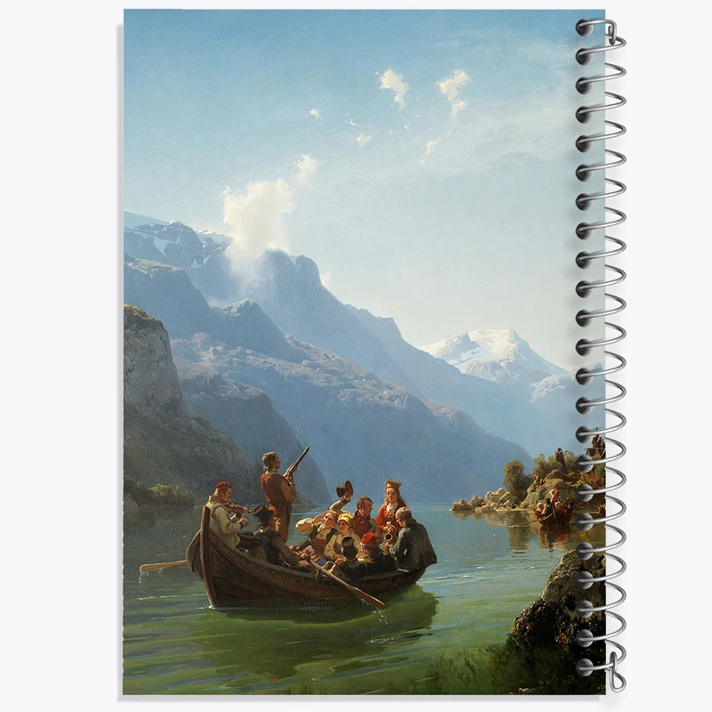 دفتر مشق 100 برگ خندالو طرح نقاشی صفوف عروس در هاردانگرفورد اثر آدولف تایدمند کد F12329