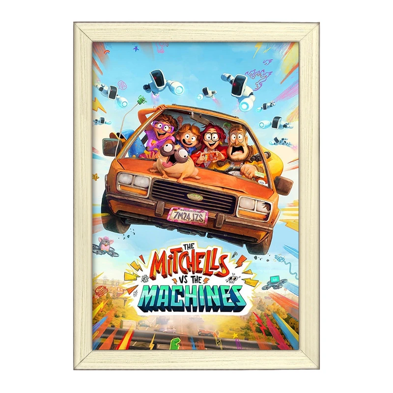 تابلو خندالو طرح میچل ها علیه ماشین ها کد F2226