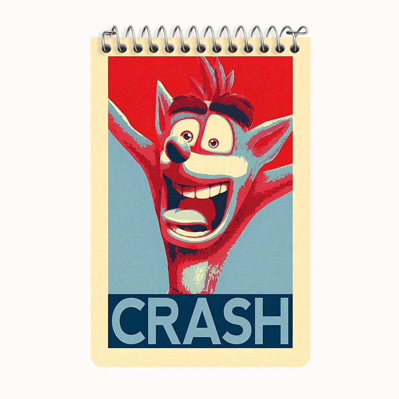 دفتر یادداشت 50 برگ خندالو طرح کراش (Crash) کد F6491