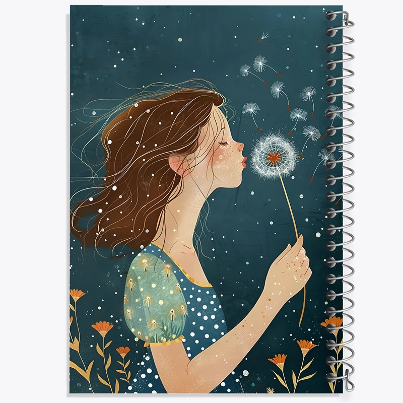 دفتر مشق 100 برگ خندالو طرح دخترانه فانتزی کد N7444