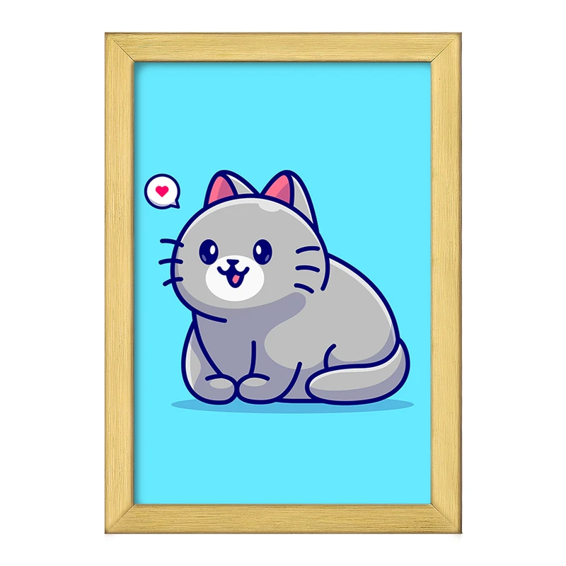 تابلو خندالو طرح حیوانات بامزه گربه کد 25415