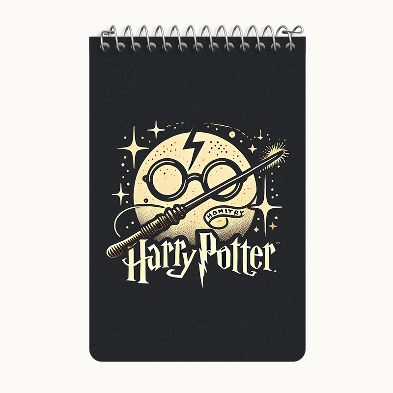 دفتر یادداشت 50 برگ خندالو طرح هری پاتر (Harry Potter) کد F12693
