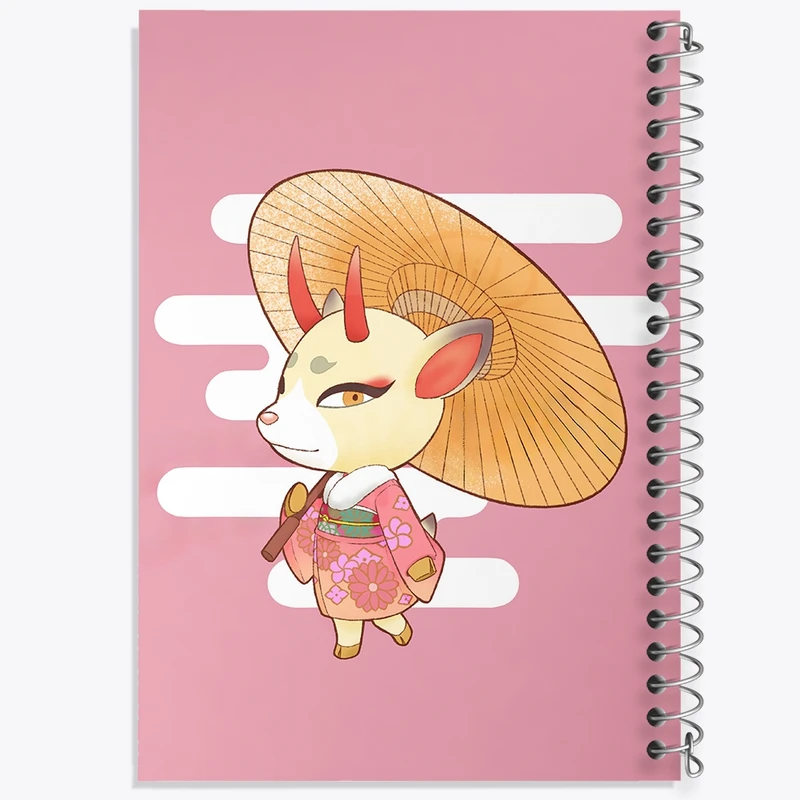 دفتر طراحی 50 برگ خندالو طرح بازی انیمال کراسینگ (Animal Crossing) کد 32644