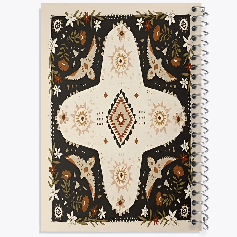 دفتر لیست خرید 50 برگ خندالو طرح گل و مرغ کد N6871