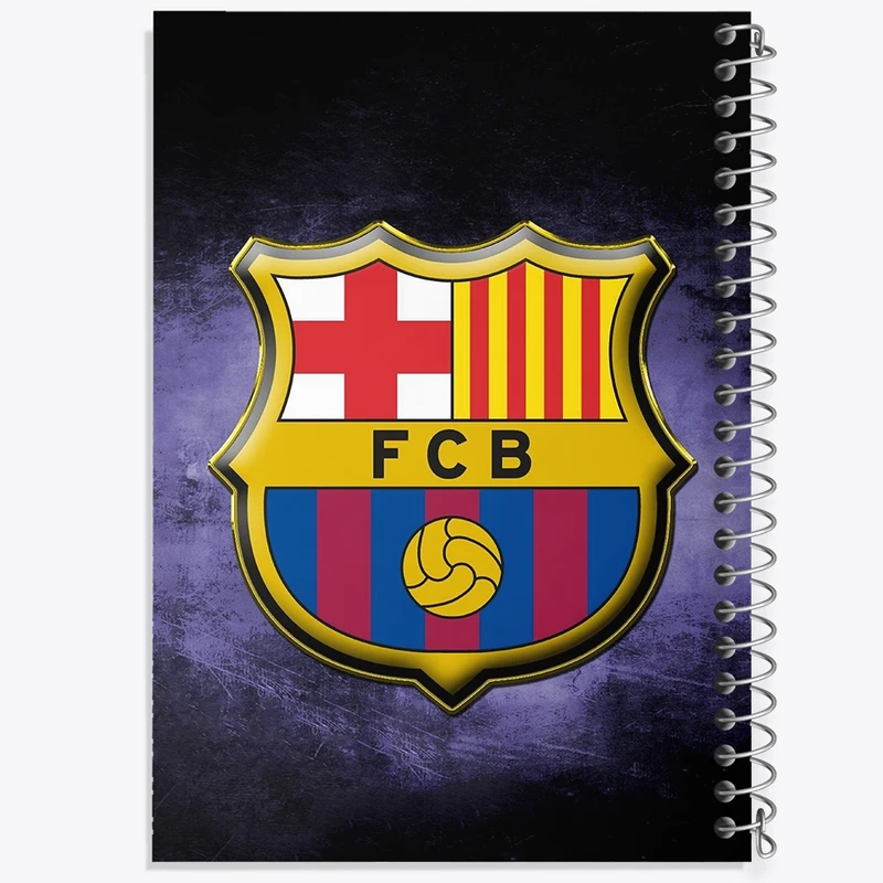 دفتر طراحی 50 برگ خندالو طرح باشگاه بارسلونا کد 26271