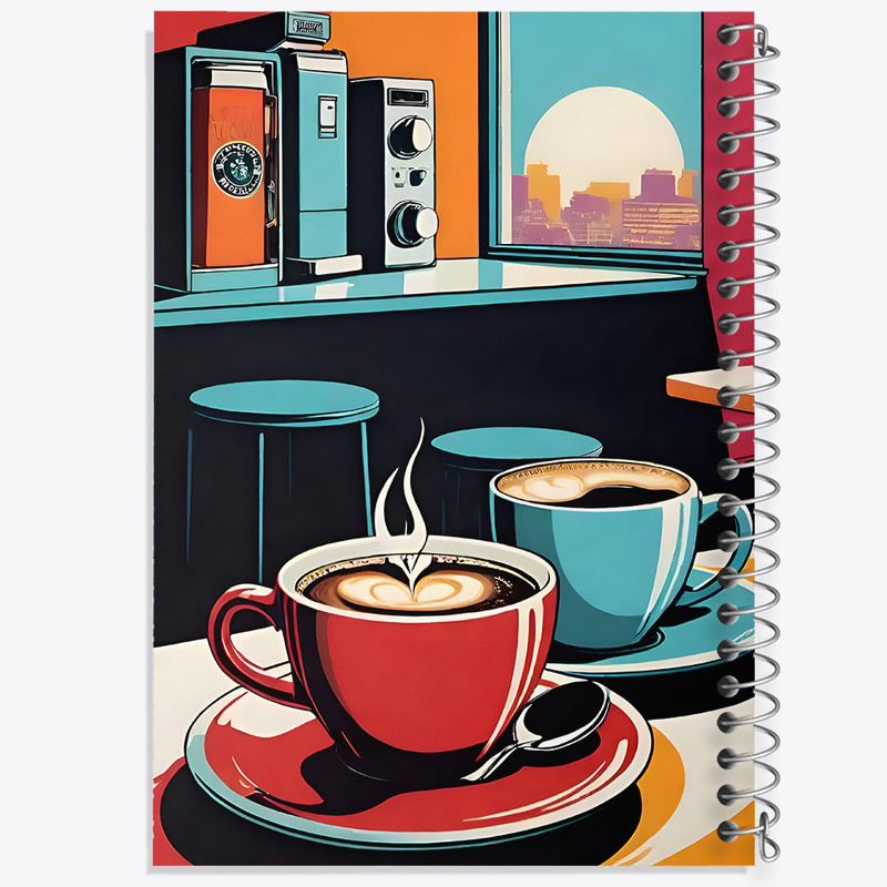 دفتر مشق 100 برگ خندالو طرح قهوه (Coffee) کد F10399