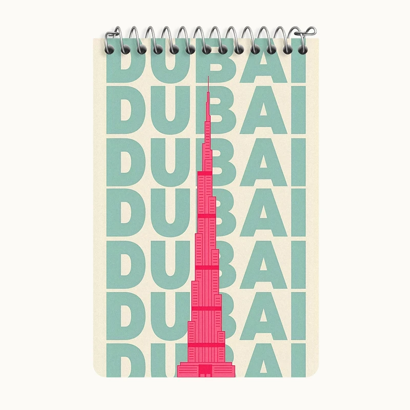 دفتر یادداشت 50 برگ خندالو طرح دبی (Dubai) کد F5955