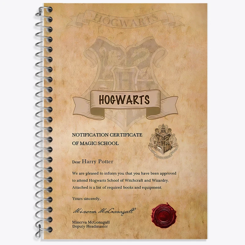 دفتر زبان 50 برگ خندالو مدل دو خط طرح هری پاتر (Harry Potter) کد F9740