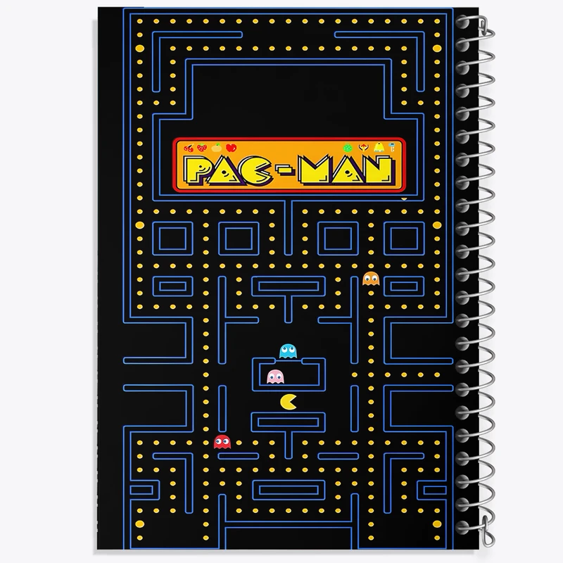 دفتر مشق 50 برگ خندالو طرح پک من (PAC-MAN) کد F10175