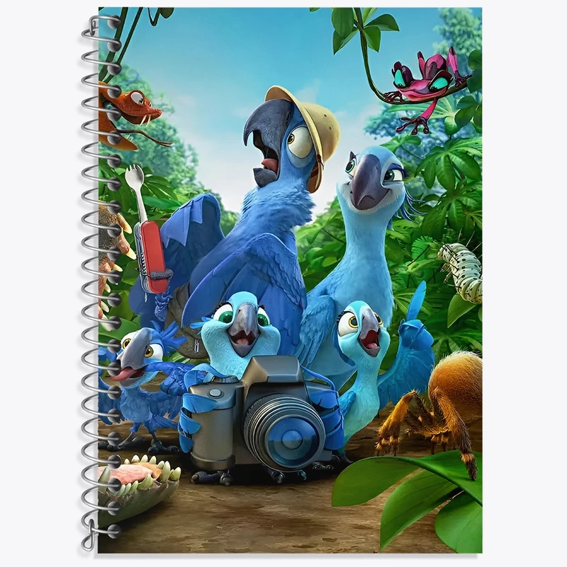 دفتر زبان 50 برگ خندالو مدل سه خط طرح ریو (Rio) کد F3766